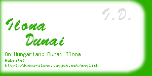 ilona dunai business card